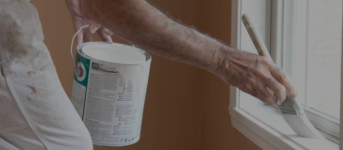 Interior painter at work